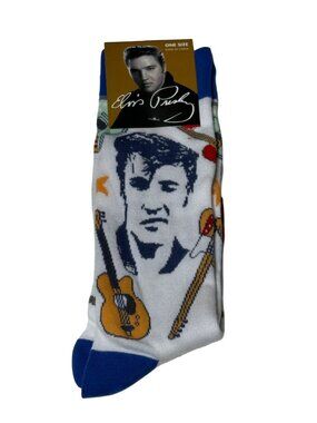 Elvis Presley Novelty Crew Socks Mens 7-12  New